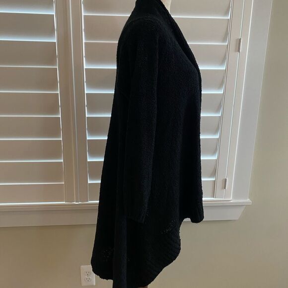Size S/M Black soft open front long sleeved sweater Debut - Picture 3 of 8